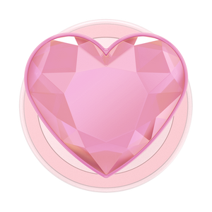 Pink Crystal Heart PopGrip for MagSafe, PopSockets