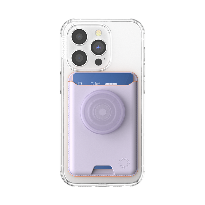 Pale Lavender Softgoods PopWallet+ for MagSafe, PopSockets