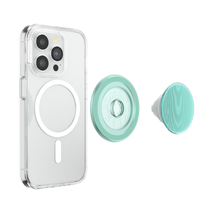 Aluminum Moire Turq PopGrip for MagSafe, PopSockets