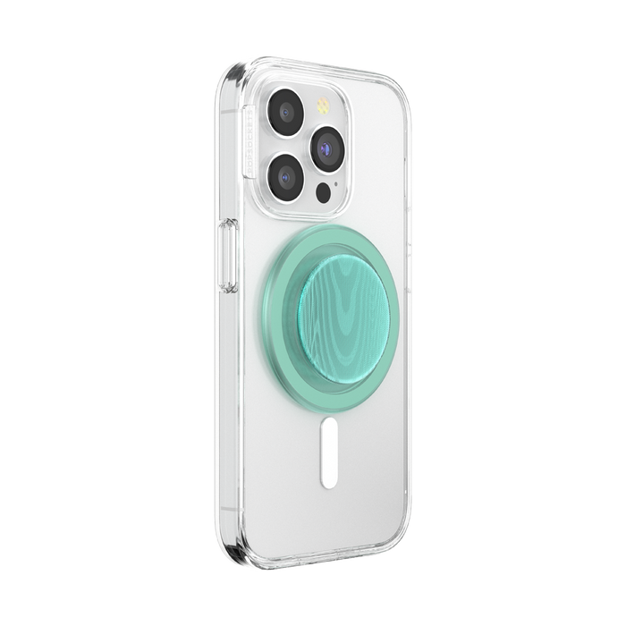 Aluminum Moire Turq PopGrip for MagSafe, PopSockets