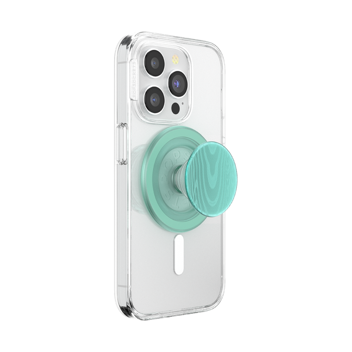 Aluminum Moire Turq PopGrip for MagSafe, PopSockets