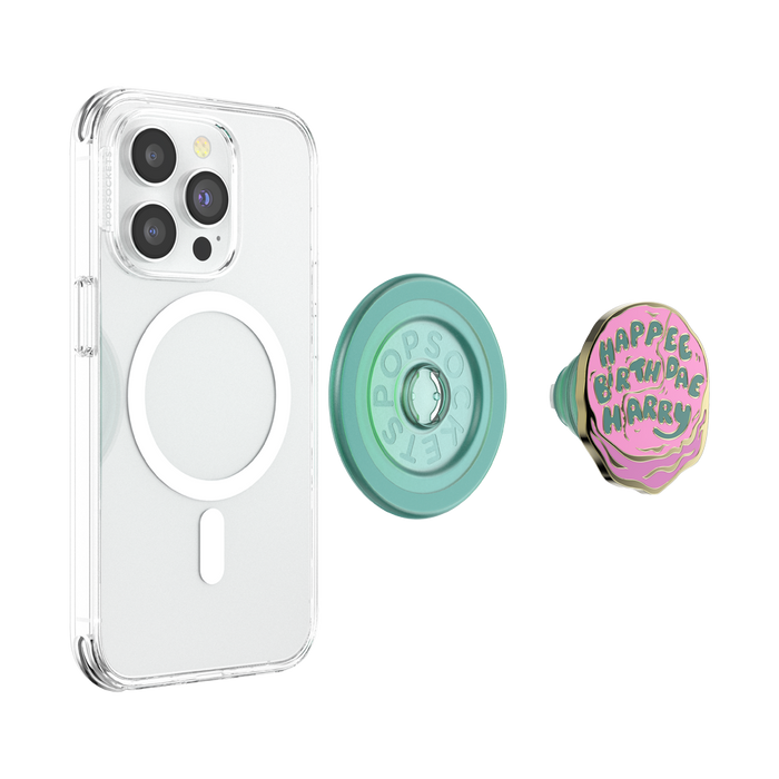 Enamel Happee Birthdae Harry PopGrip for MagSafe, PopSockets