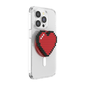 8 Bit Heart PopGrip for MagSafe, PopSockets