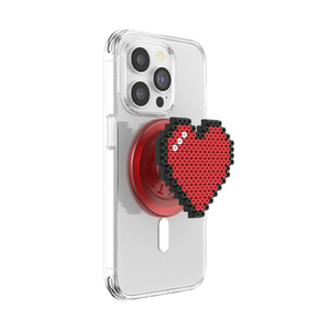 8 Bit Heart PopGrip for MagSafe, PopSockets