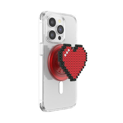 8 Bit Heart PopGrip for MagSafe