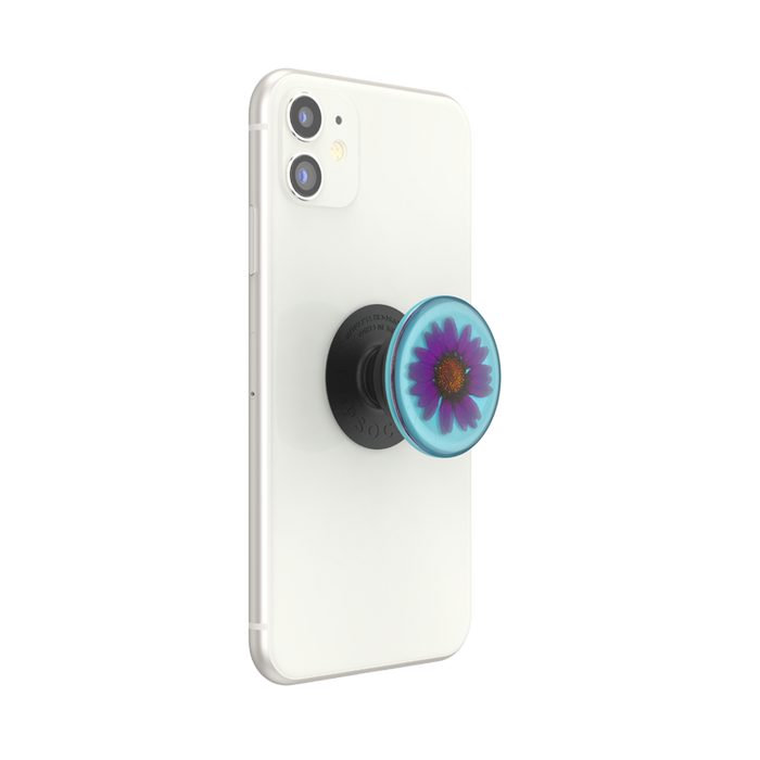 Purple Daisy Pressed Flower PopGrip, PopSockets