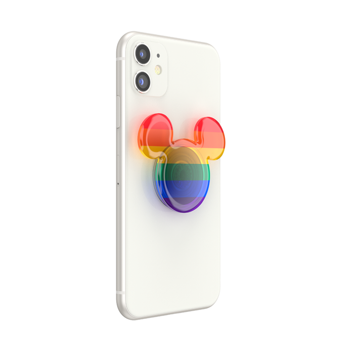 Earridescent Translucent Rainbow Mickey PopGrip, PopSockets