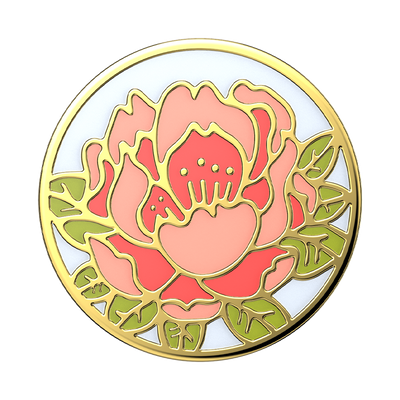 Blooming Peony Polished Enamel PopGrip