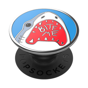 Shark Bites Polished Enamel PopGrip, PopSockets