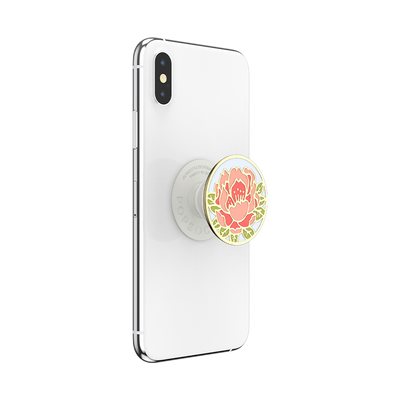 Blooming Peony Polished Enamel PopGrip