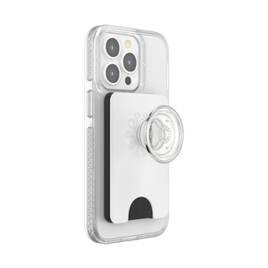 Clear White PopWallet+ for MagSafe, PopSockets